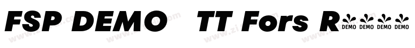 FSP DEMO   TT Fors R字体转换
